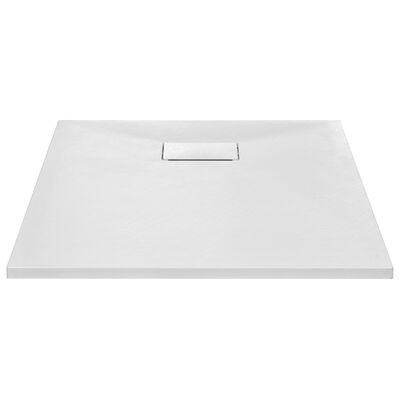 vidaXL Shower Base Tray SMC White 35.4"x27.6"
