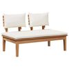 vidaXL Garden Bench Set with Cushion 5 pcs Brown and Cream