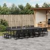 vidaXL Garden Dining Set Black
