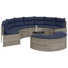 vidaXL Patio Sofa Gray PE rattan Large Modular Patio Sofa Modern