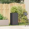 vidaXL Planter Black Cold-rolled Steel Large Durable Planter Square