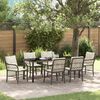 vidaXL Garden Dining Set with Cushion 7 pcs Brown Poly Rattan