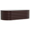 vidaXL Garden Raised Bed Brown 63" x 31.5" x 17.3" Steel