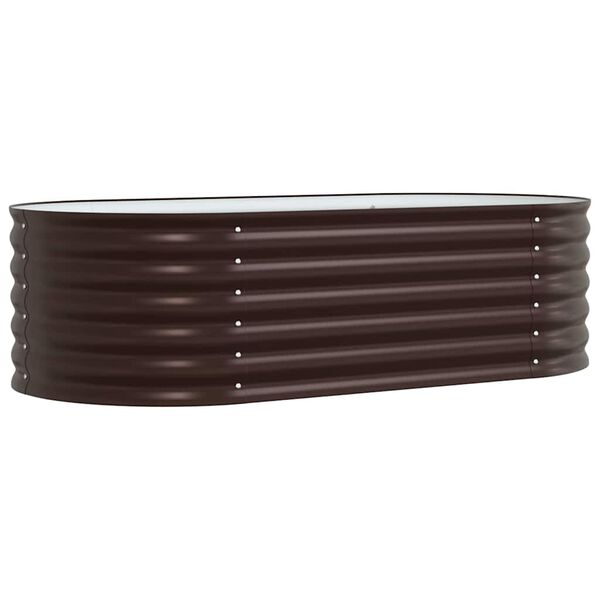vidaXL Garden Raised Bed Brown 63" x 31.5" x 17.3" Steel