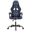 vidaXL Gaming Chair Black and Blue Faux Leather
