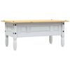 vidaXL Coffee Table White body and brown top Solid Pinewood Coffee Table
