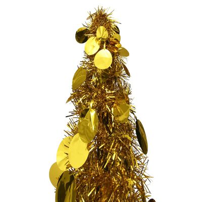vidaXL Pop-up Artificial Christmas Tree Gold 4 ft PET