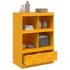 vidaXL Highboard Mustard yellow Cold-rolled steel 26.4 x 15.4 x 37.4 in