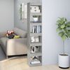 vidaXL Book Cabinet Concrete Grey Engineered wood Tall and narrow