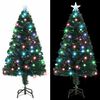 vidaXL Artificial Christmas Tree Green Fiberglass, Steel 47.2 in