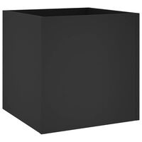 vidaXL Planter Box Black 15.7"x15.7"x15.7" Engineered Wood