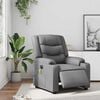 vidaXL Electric Massage Recliner Chair Gray Faux Leather