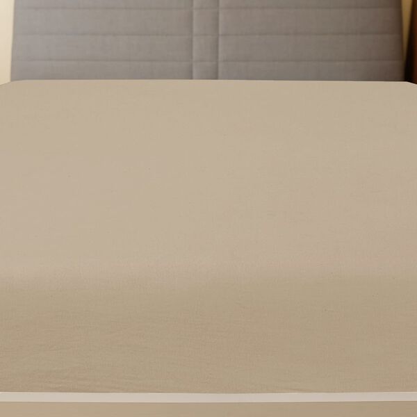 vidaXL Jersey Fitted Sheet Taupe 100% Cotton 39.4 x 78.7 in