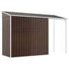 vidaXL Garden Shed Brown Galvanized Steel, Plastic Large Garden Shed