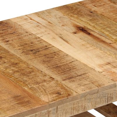 vidaXL Coffee Table with Wheels 43.3"x19.7"x14.6" Solid Mango Wood
