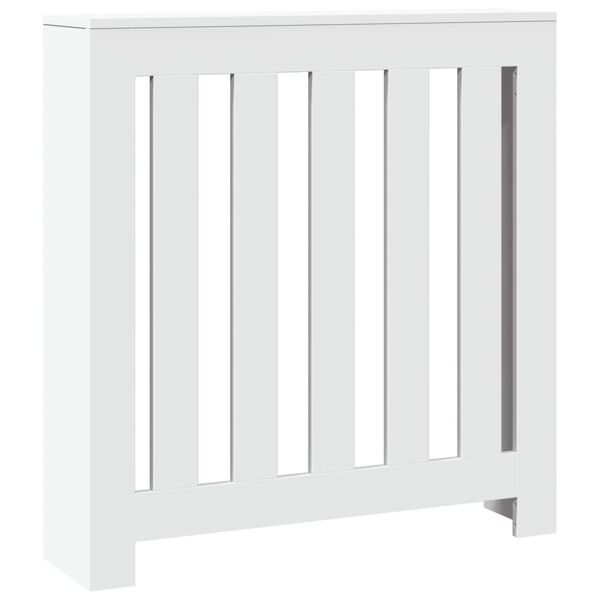 vidaXL Radiator Cover White 30.7x7.9x32.3" Engineered Wood