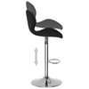 vidaXL Bar Stool Set of 2 Black Chromed steel, velvet (100% polyester)