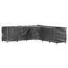 vidaXL Garden Furniture Cover Set of 2 Black Polyethylene, Aluminum