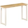 vidaXL Console Table Natural wood grain and white Solid mango wood and steel