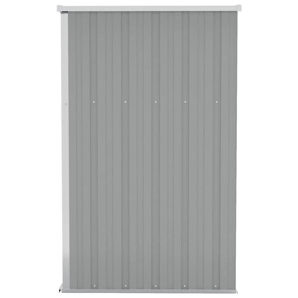 vidaXL Garden Shed Grey Galvanized steel, metal Medium Storage