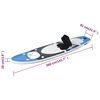 vidaXL Inflatable Stand Up Paddle Board Set Sea Blue 141.7x31.9x3.9"