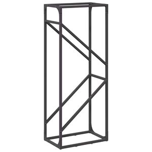 vidaXL Firewood Rack Black 15.7x9.8x39.4" Cold-rolled steel
