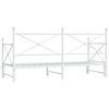 vidaXL Daybed With Trundle White Steel 35.4x74.8 in for mattress size