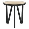 vidaXL Tea Table Sonoma oak, Black MDF, Powder-coated steel