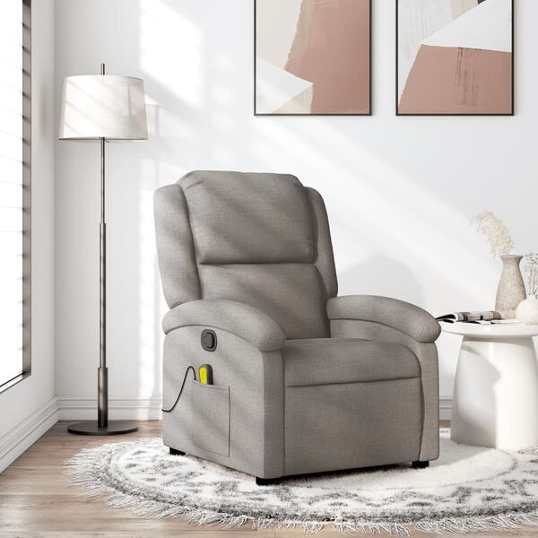 vidaXL Massage Recliner Chair Taupe