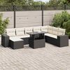 vidaXL Garden Sofa Set Black, Cream White