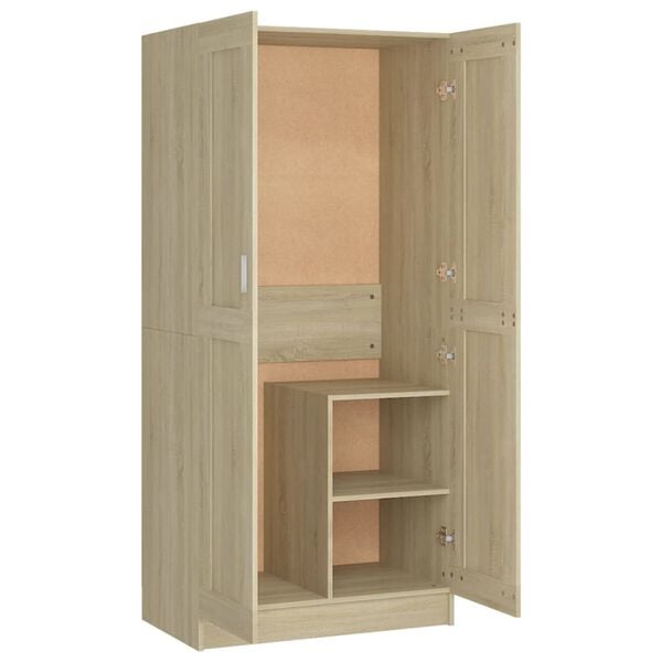 vidaXL Wardrobe Sonoma oak Engineered wood Compact Wardrobe