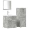 vidaXL Bathroom Furniture Set Concrete gray Engineered wood, Ceramic, Glass