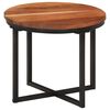 vidaXL Coffee Table 13.8"x13.8"x11.8" Solid Wood Acacia and Iron