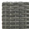 vidaXL Patio Bar Stools with Cushions 4 pcs Gray Poly Rattan