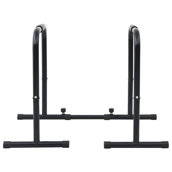 vidaXL Dip Bar Manual Black 116 x 66 x 74.5 cm Powder-coated steel