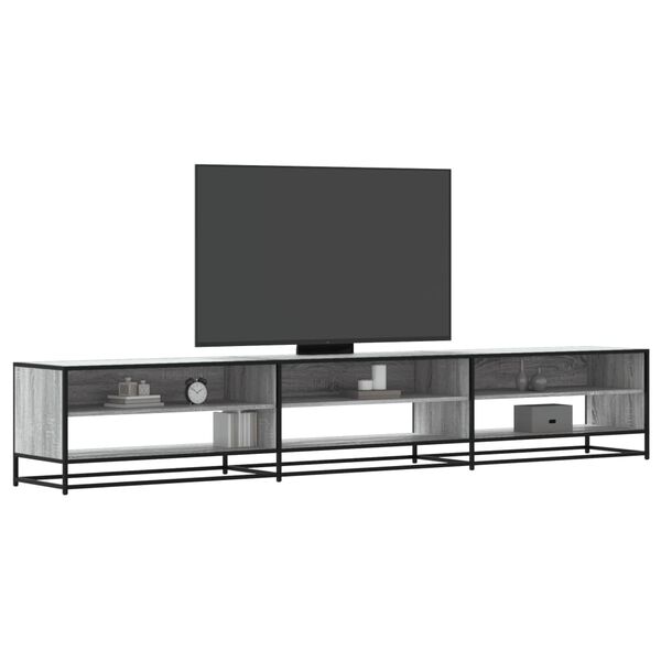 vidaXL TV Cabinet Gray Sonoma Engineered wood, metal Large TV Cabinet