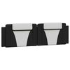 vidaXL Bed Frame "Viana" without Mattress Black and White 72"x83.9"Faux Leather
