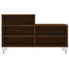 vidaXL Shoe Cabinet Brown oak Engineered wood, metal Medium Shoe Cabinet