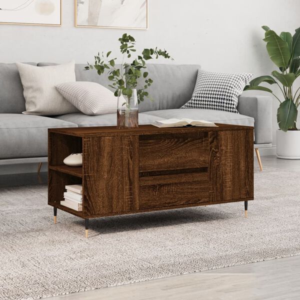 vidaXL Coffee Table Brown Oak Engineered wood Medium Coffee Table