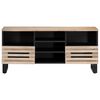 vidaXL TV Cabinet Bleached Wood Solid Mango Wood 39.4 x 13.4 x 18.1 in