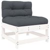 vidaXL Garden Lounge Set White Solid pine wood Large Modular
