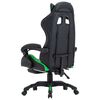 vidaXL Racing Chair Green and Black Faux Leather Large Height-Adjustable