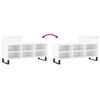 vidaXL Shoe Cabinet High gloss white Engineered wood, metal Shoe Cabinet