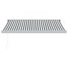 vidaXL Retractable Awning Anthracite and white