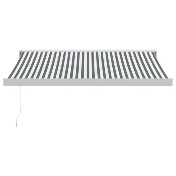vidaXL Retractable Awning Anthracite and white
