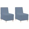 vidaXL Modular Sofa Unit Armless 2 pcs Blue 21.65 x 29.13 x 32.28 in