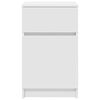 vidaXL Bedside Cabinet Set of 2 White Engineered Wood