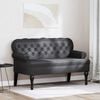 vidaXL Chesterfield Bench Black 119.5 x 64.5 x 75 cm Faux Leather