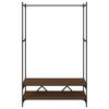 vidaXL Clothes Rack Brown Oak Engineered Wood, Metal Compact