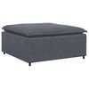 vidaXL Modular Sofa Dark grey Velvet (100% polyester) Oversized Modular